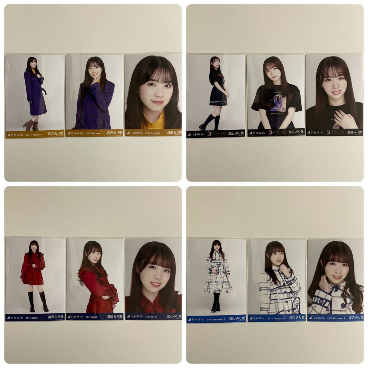 乃木坂46 渡辺みり愛 9thBDライブTシャツ レトロコート スペシャル衣装29 30 生写真 4種 12枚 コンプ 検) web 2020.February-Ⅱ Ⅲ March_画像1