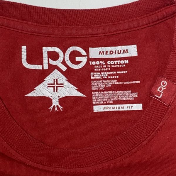 LRG パンダ 半袖Tシャツ Mサイズ 赤 エルアールジー ヒップホップパンダ_画像5