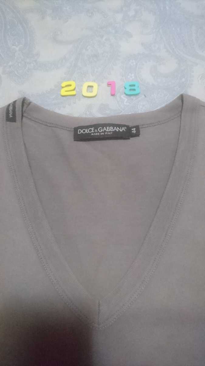 2018ドルチェ＆ガッバーナVネック 半袖　灰色 Tシャツ イタリア ミラノ ジャパン　めん100％北青山　