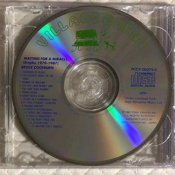 国内盤2CD！Bruce Cockburn/ブルース・コバーン/ WAITING FOR A MIRACLE/ 1987年_画像7