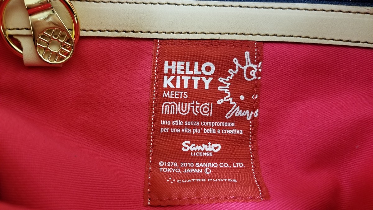 【お値下中】muta 8バッグ　HELLO KITTY デニム×ヌメ革(MINI)ドクロキティ