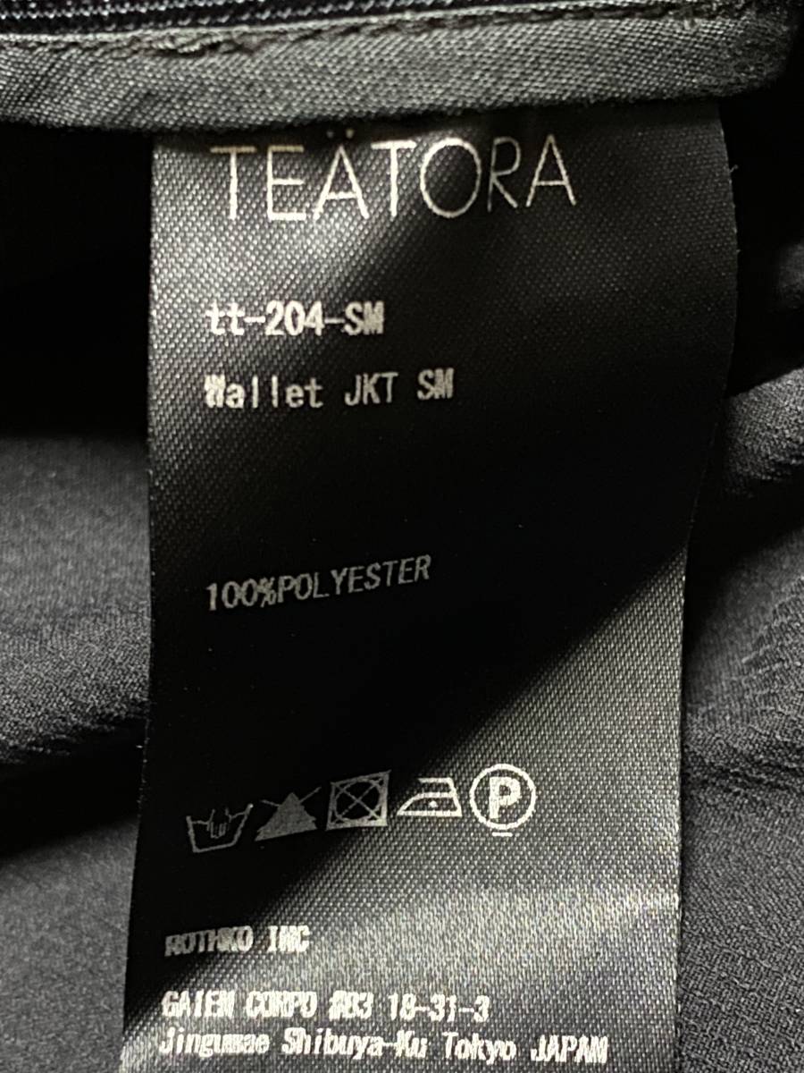 TEATORA WALLET JKT Solomodule ウォレットジャケット ブラック