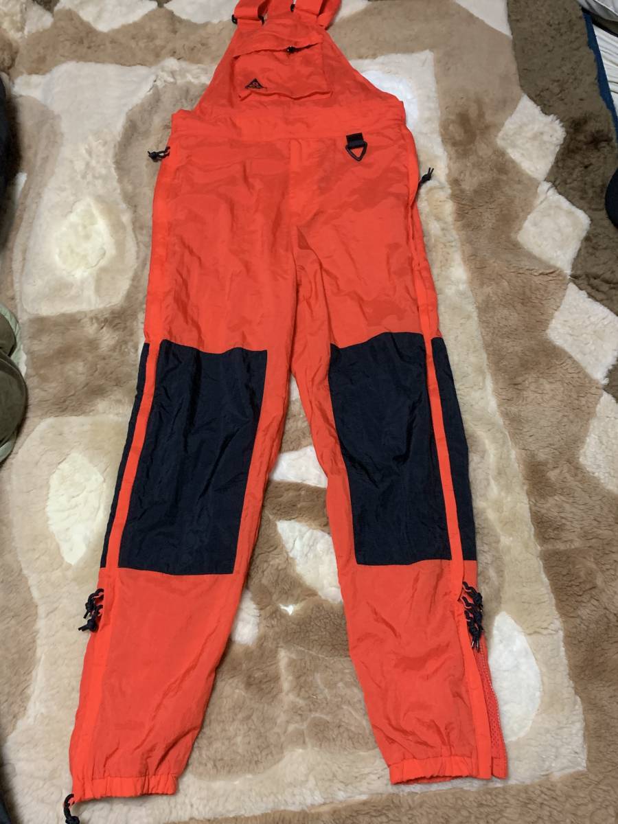 NIKE ACG CD7631-634/OVERALLS WVN HABANERO REDオールインワン ナイロン/赤 ＸＳサイズ　未使用