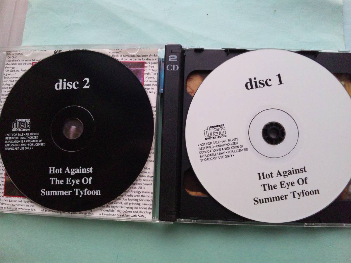 【送料112円】 CD 3795 Hot Against The Eye Of Summer Tyfoon - Fuji Rock Festival Japan July 26, 1997 2枚組_画像2