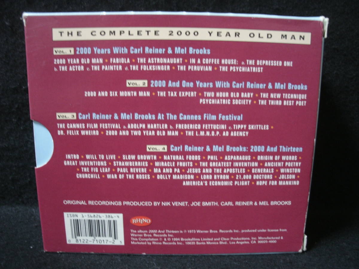 ★同梱発送不可★中古CD / 4CD / CARL REINER & MEL BROOKS / COMPLETE 2000 YEAR OLD MAN / カール・ライナー / メル・ブルックス_画像2