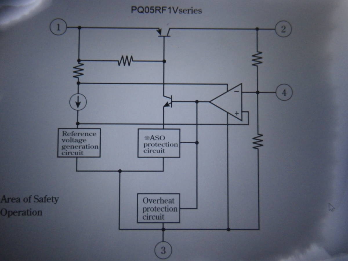 送料込　４本組　出力電圧可変型　低損失　レギュレータ　シャープ　ＰＱ０５Ｒ０５　未使用品_正しい等価回路図です。