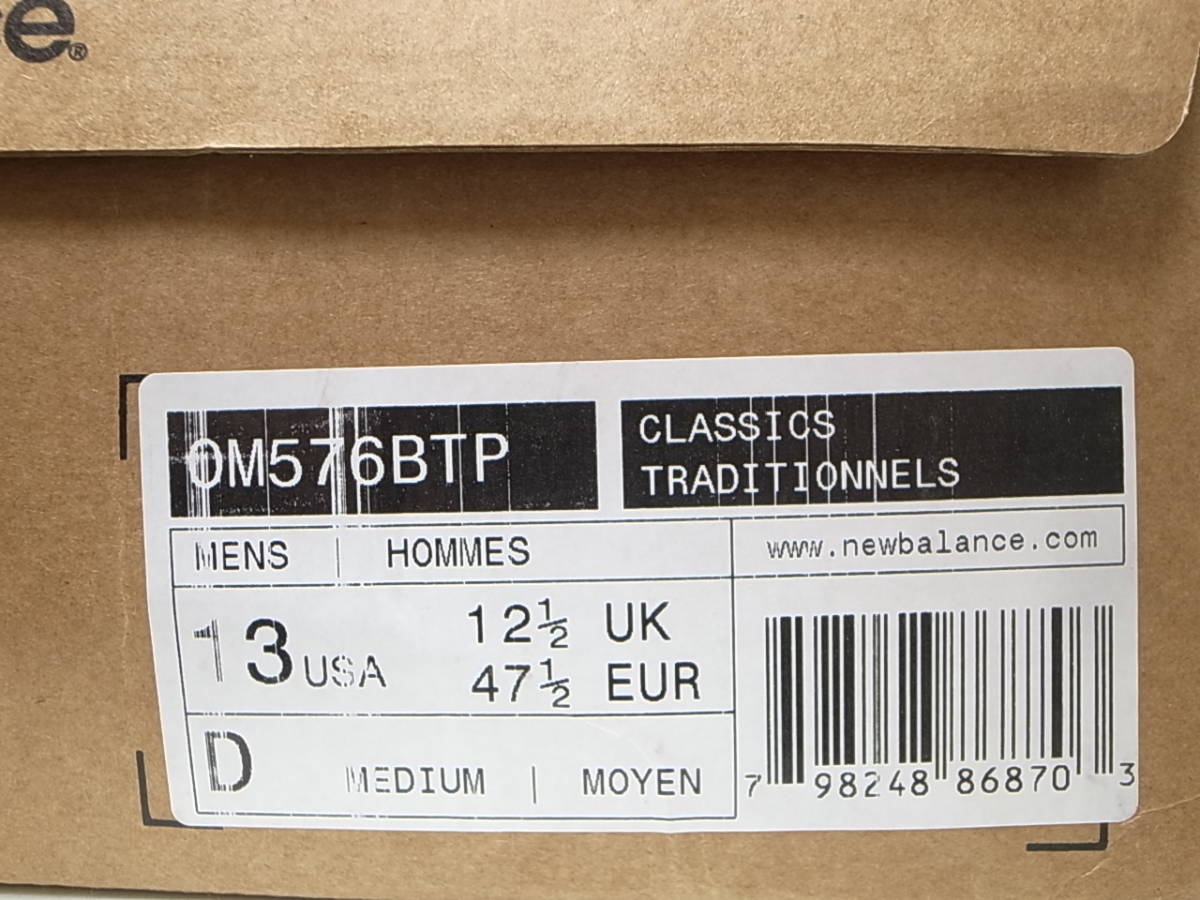【送料無料 即決】NEW BALANCE UK製 OM576BTP 31cm US13新品 30周年 M576 90年代ネオンNINETIES ブラックxティールxピンク MADE IN ENGLAND_画像10