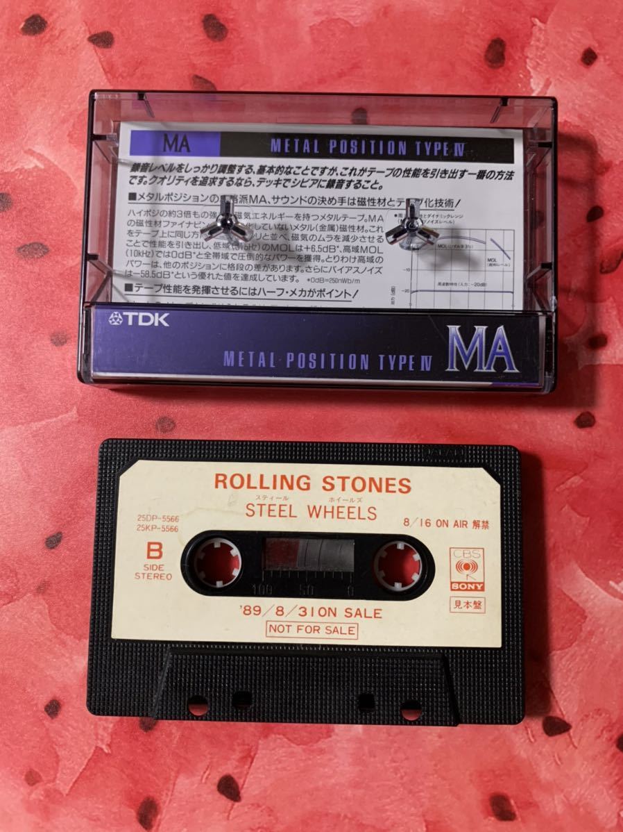希少プロモーションカセット　ザ・ローリング・ストーンズ The Rolling Stones スティール・ホイールズ Steel Wheels 非売品見本 送料無料