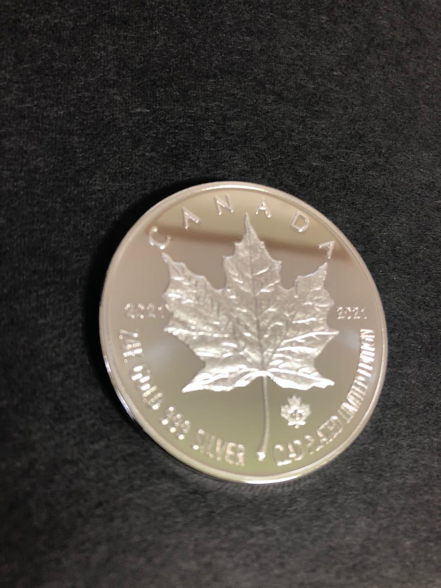 メイプルリーフ　エリザベス　カナダsilverコイン