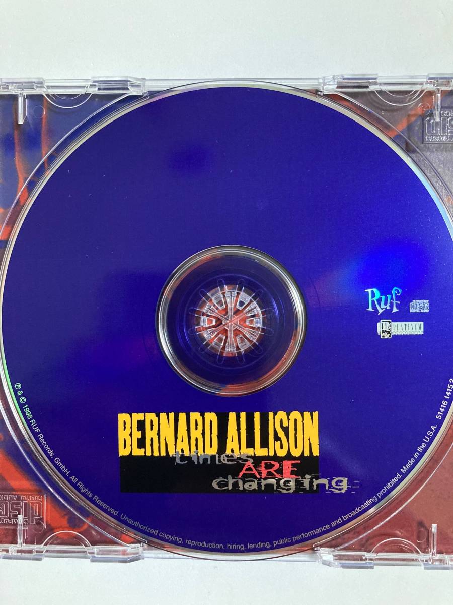 【ブルース】バーナード・アリソン（BERNARD ALLISON)「Times ARE Changing」(レア)中古CD、USオリジナル初盤、BL-542_画像5