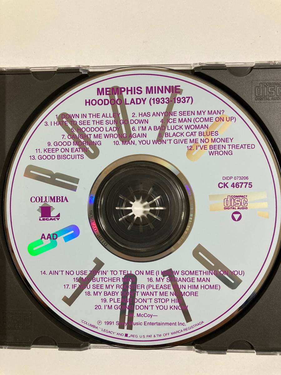 【ブルース】メンフィス・ミニー（MEMPHIS MINNIE）「HOODOO LADY（1933～1937）」(レア)中古CD、USオリジナル初盤、BL-656の画像5