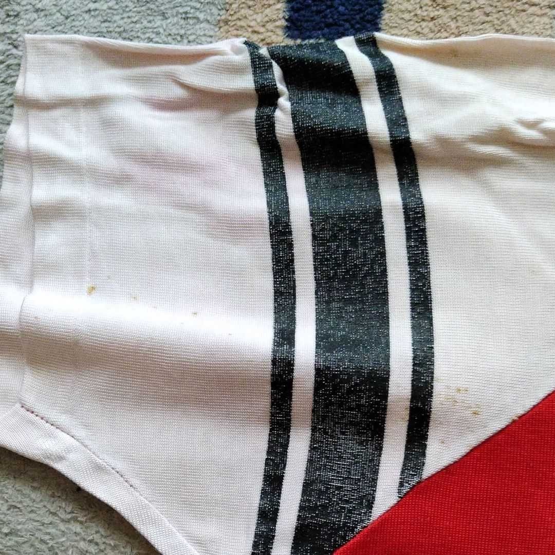 レア品 70年代 ビンテージチャンピオン レーヨン バータグ 2トーン Tシャツ 変形 ラグラン 赤 白 ロゴ プリント USA 