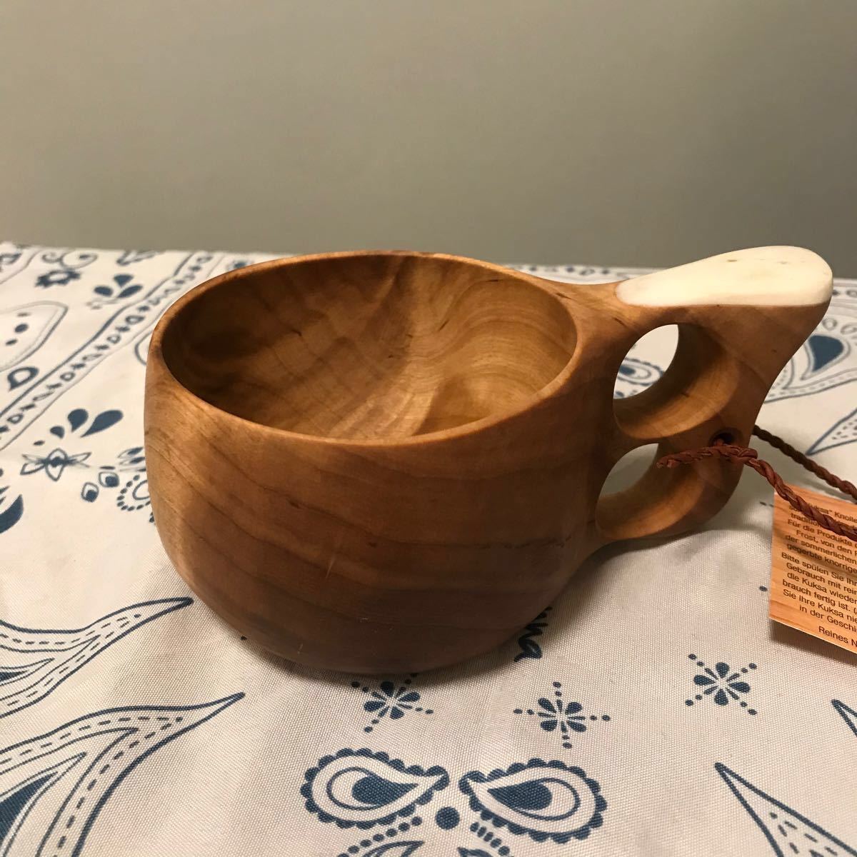 最終価格!ラスト1個!! Koivumaa Kuksa コイヴマー ククサ 角付き 正規品 フィンランド 木製カップ マグカップ