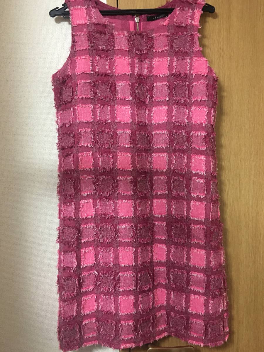 Paypayフリマ Clearクリアブロックチェックツイードワンピースピンク系 Paypayフリマ Clearクリアブロックチェックツイードワンピースピンク系