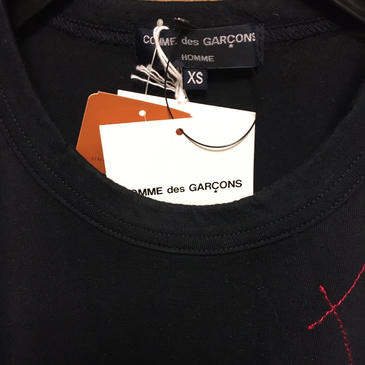 COMME des GARCONS HOMME パッチワーク Tシャツ ネイビー サイズXS