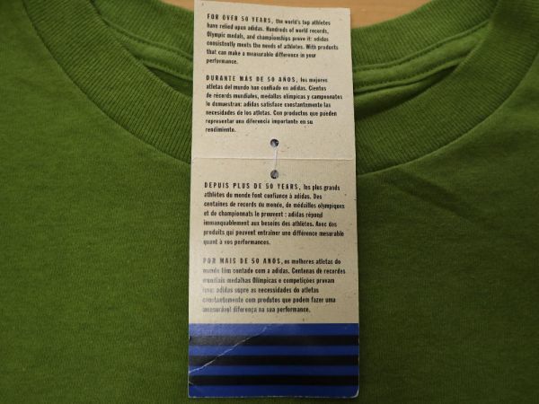 1998年製 デッドストック usa製 L adidas オールド アディダス ビンテージ Tシャツ スポーツパフォーマンス EQUIPMENT エキップメント XXL_画像9