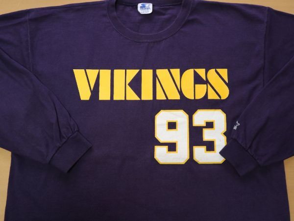 【おしゃれ】 Vikings Minnesota NFL USA製 90s ! ロンT STARTER - フットボール アメリカン * L US- Tシャツ 長袖 ビンテージ スターター - Randle John XLサイズ以上