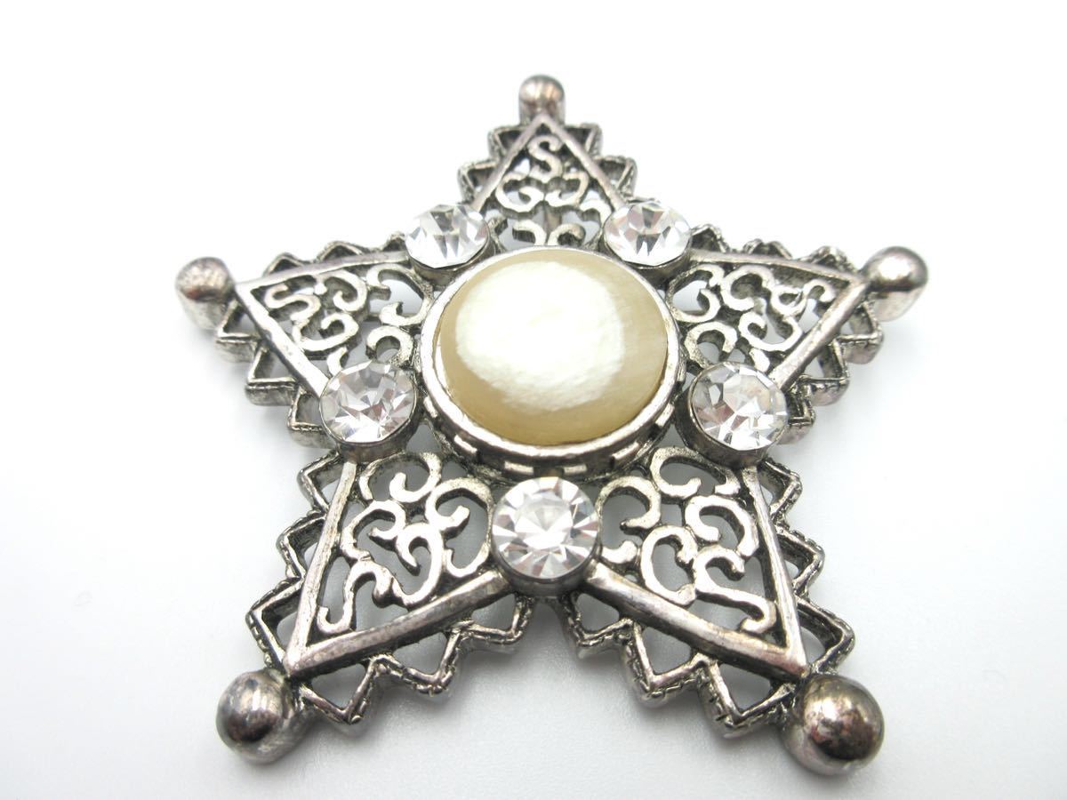 [ ultra rare ] large ..* star type Christian Dior brooch necklace top Logo Christian Dior Vintage accessory ir-25