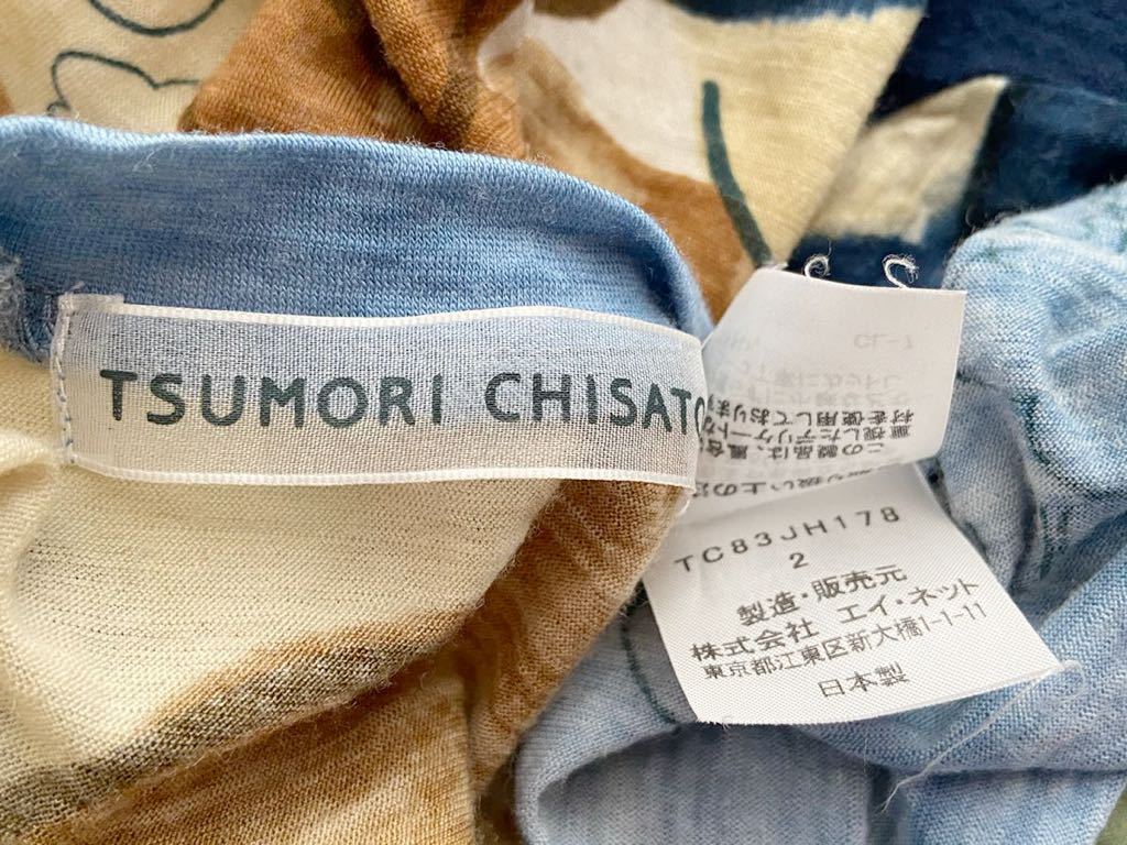 TSUMORI CHISATO size2 туника One-piece принт Tsumori Chisato 