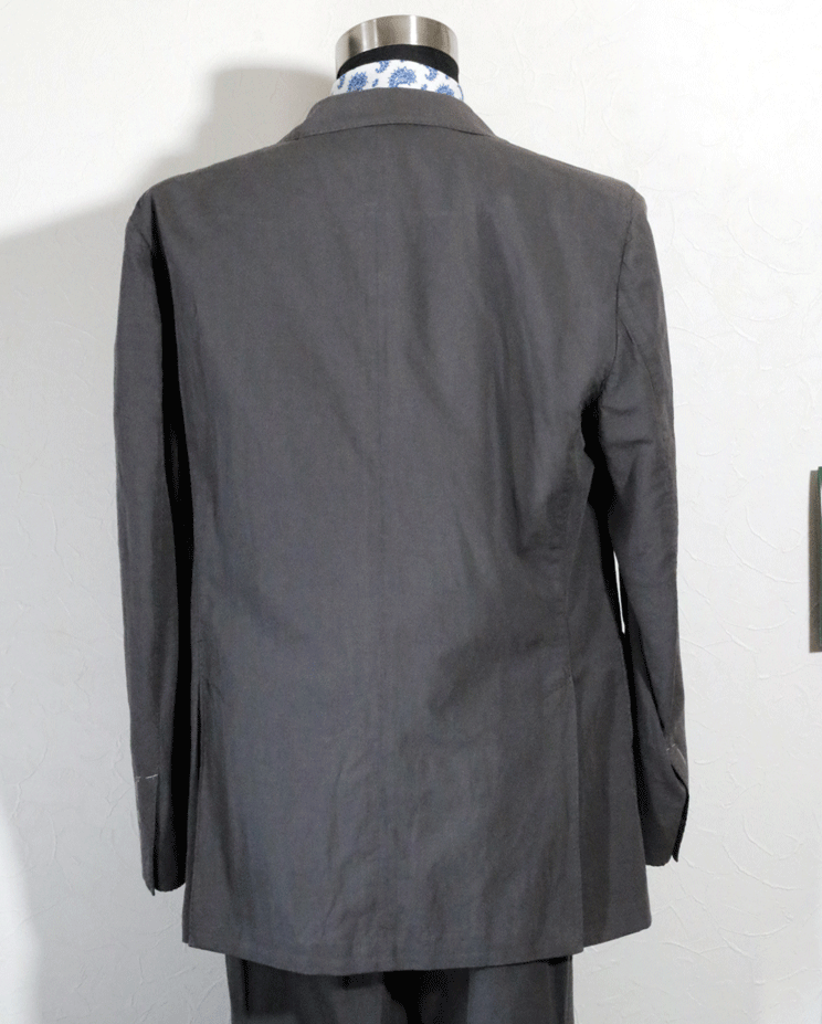 新品★最大値下げ★LARDINI ラルディーニ　シングルスーツ　綿混　スモークブラック　サイズ56_画像3