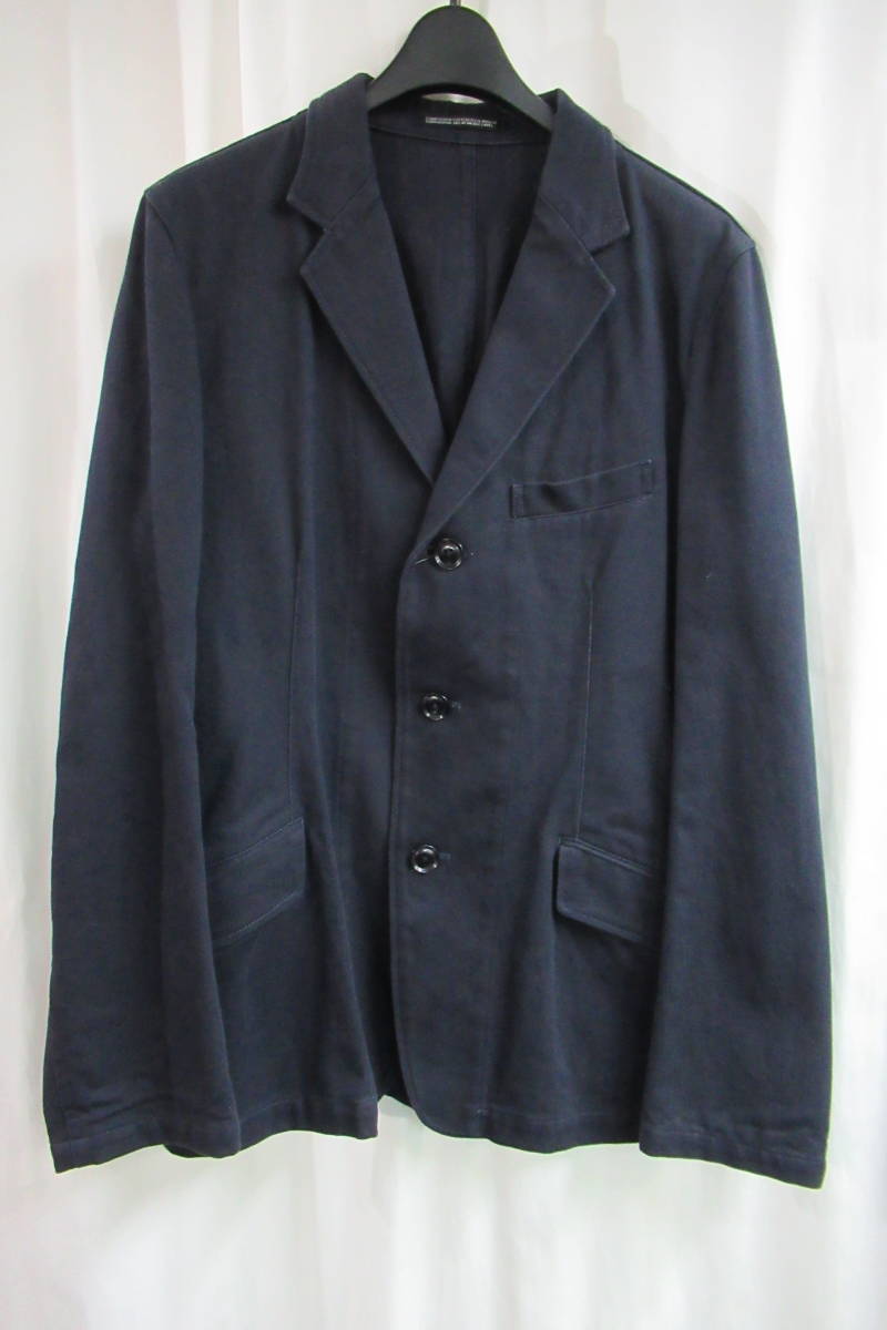 16ss yohji yamamoto pour homme 紺 バックファスナーデザインジャケット 4 HO-J71-042