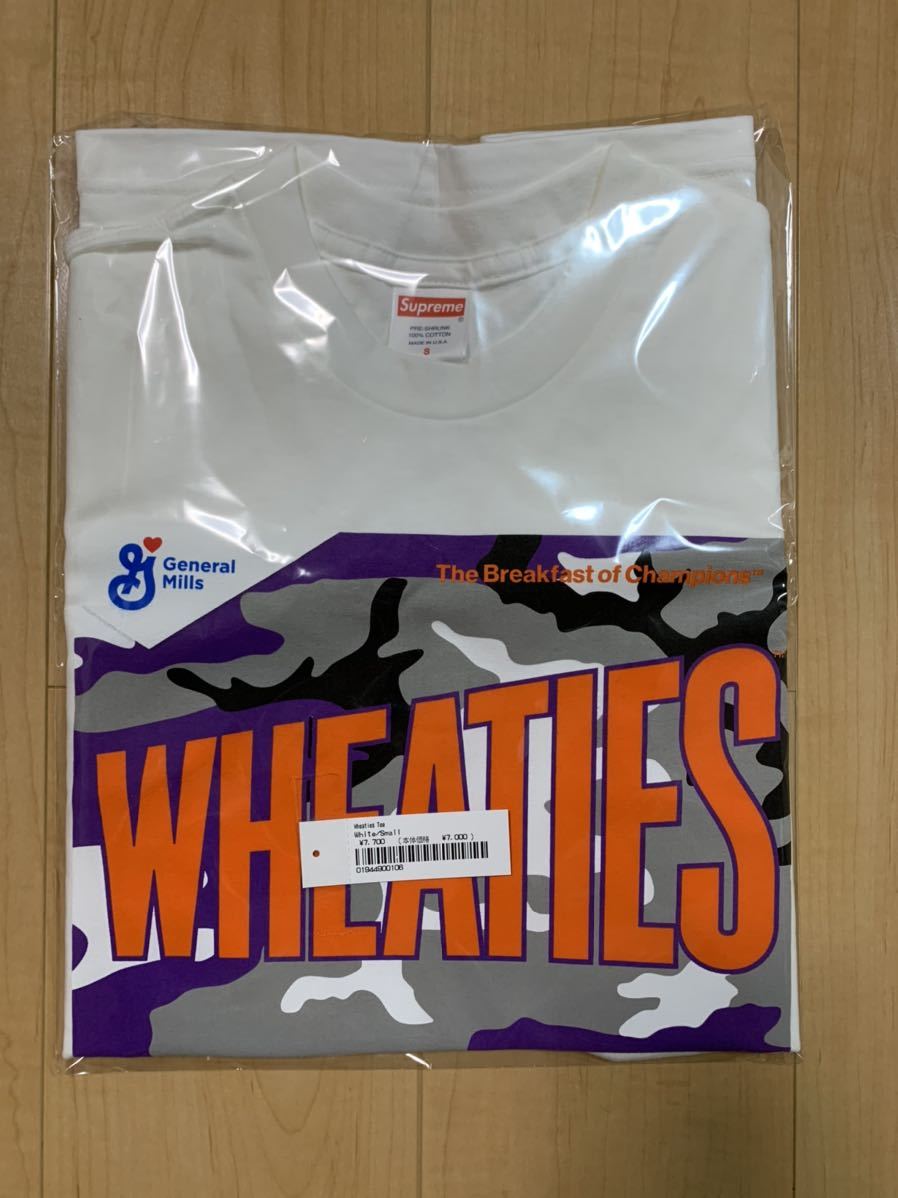 Supreme 21SS Week6 Wheaties Tee White Small オンライン購入 国内正規 新品 シュプリーム ウィーティーズ Box Logo Tシャツ 白 Sサイズ