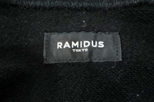 【Used】RAMIDUS TOKYO ラミダストウキョウ 日本製 ロゴ入り クルーネック スウェット 定番 人気 ビックシルエット 古着 黒 L ■ET21C0121_画像6