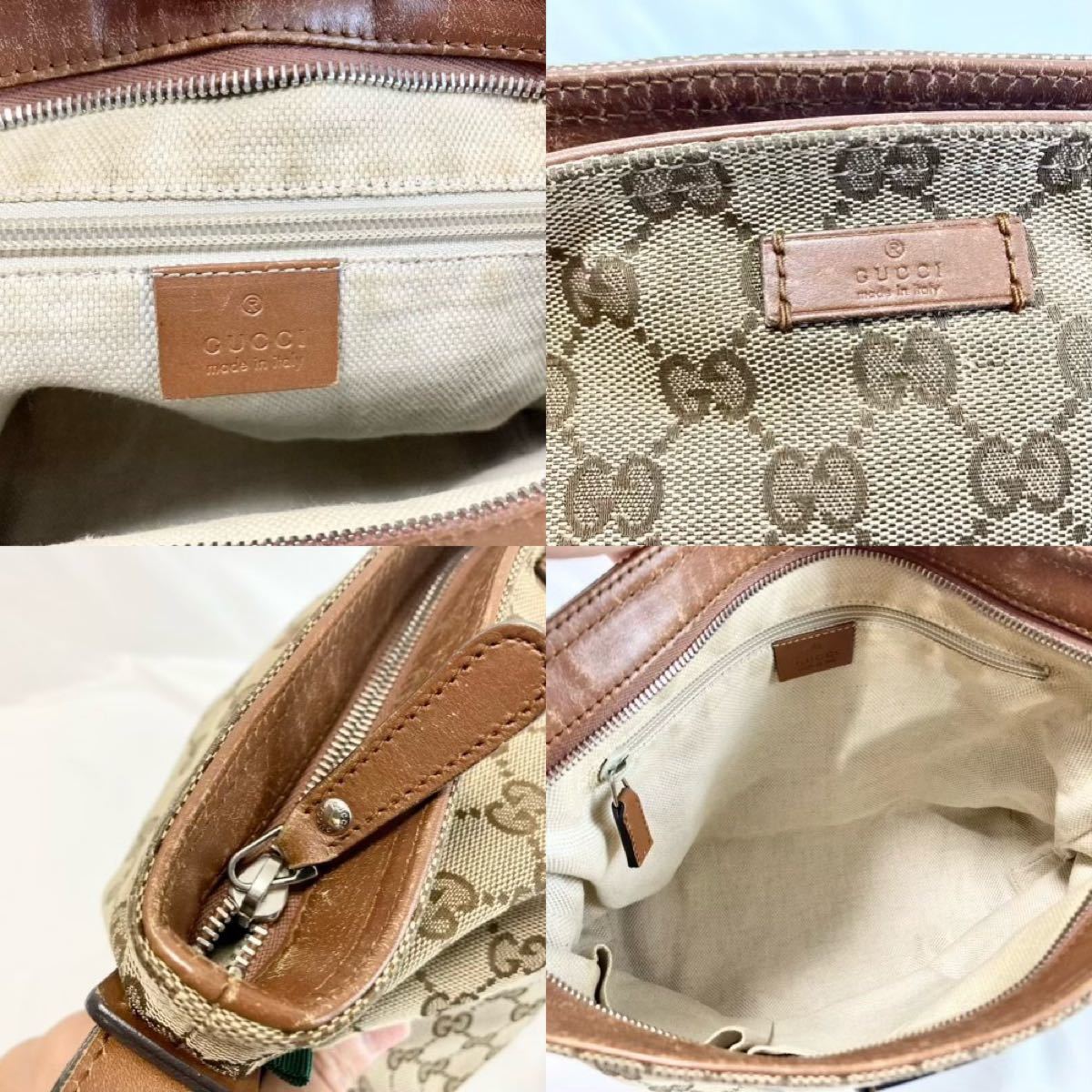 ☆GUCCI☆グッチ ショルダーバッグ GGキャンバス ベージュ 337598 斜めがけ