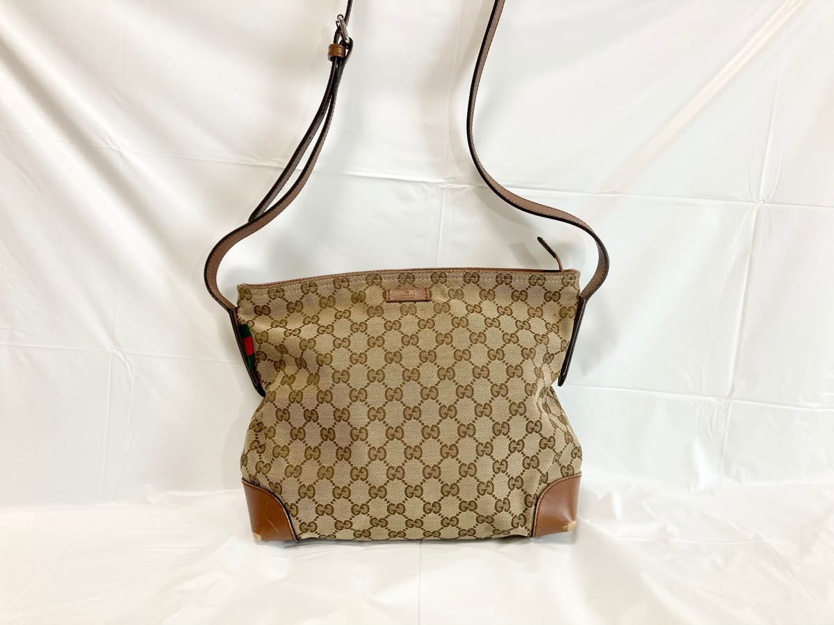 ☆GUCCI☆グッチ ショルダーバッグ GGキャンバス ベージュ 337598 斜めがけ