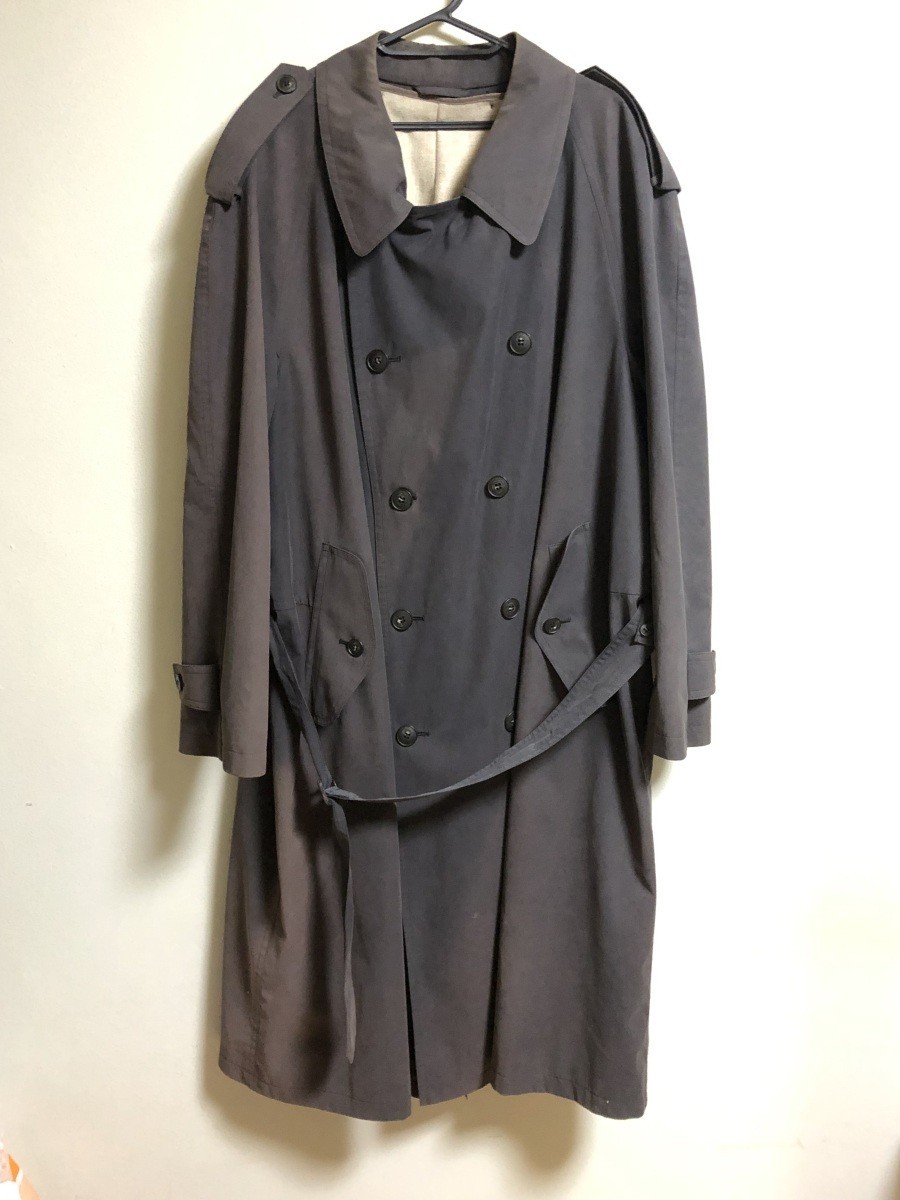 コート メンズ ロングコート アウター トレンチコート D'URBAN ダーバン 黒 3L 日本製 古着 冬物 上着