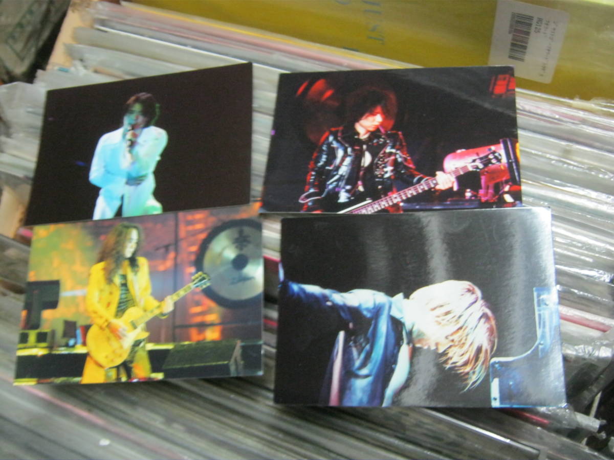 X JAPAN エックス / 生写真4枚セット YOSHIKI PATA TOSHI HEATH EXTASY RECORDS の画像1