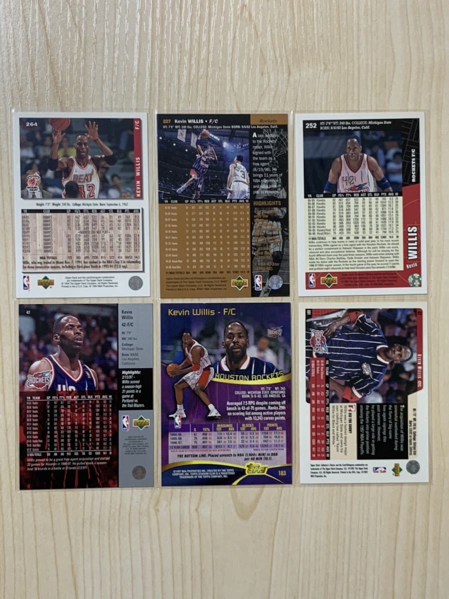 NBA Trading Card Kevin Willis 90-98 Set Of 12 ケヴィンウィリス 12枚セット 90年代 Atlanta Hawks Houston Rockets_画像6