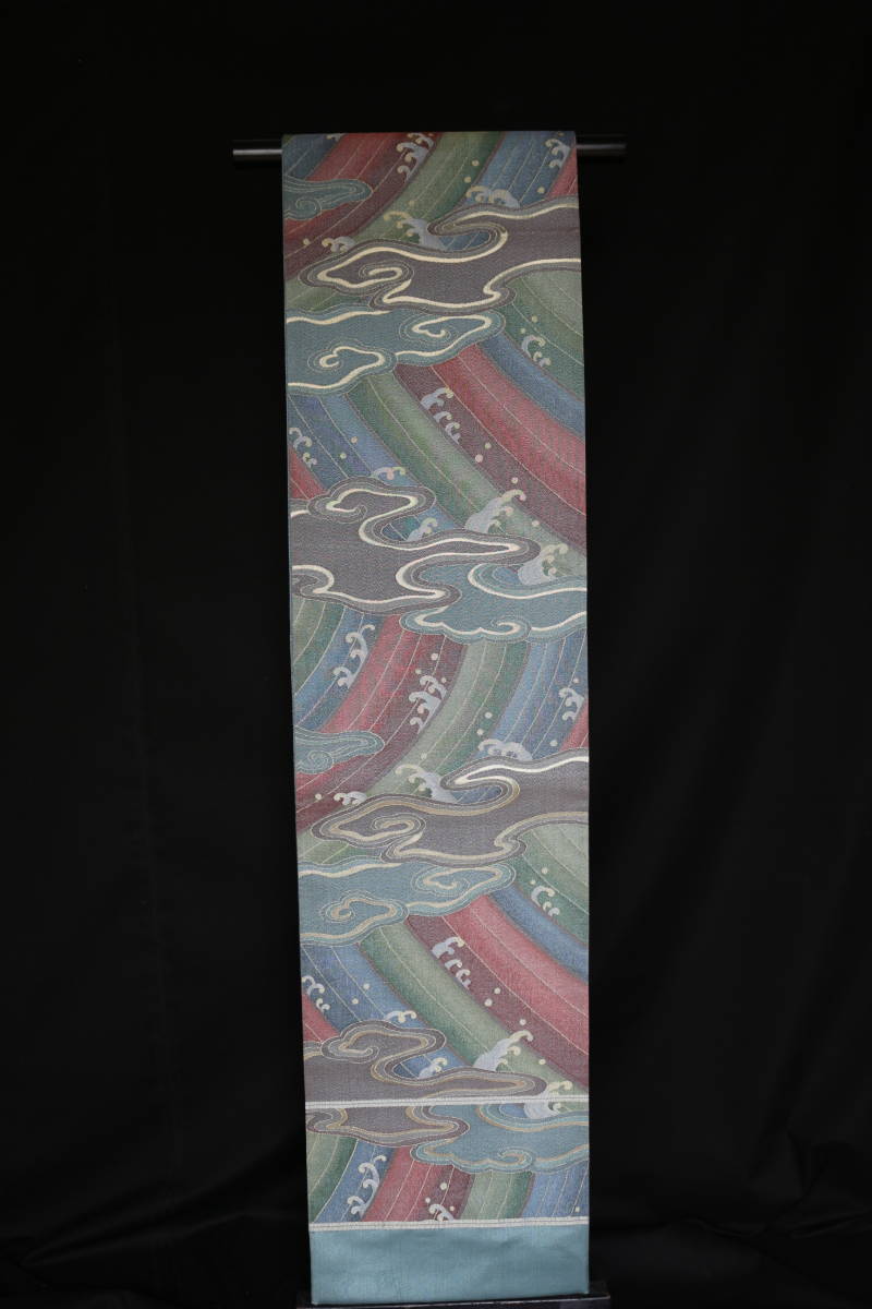 きもの処 竹屋　西陣　手織り つづれ織り袋帯 （組番記号５６ 洛陽織物 ）　　流彩　　3割引き_画像3