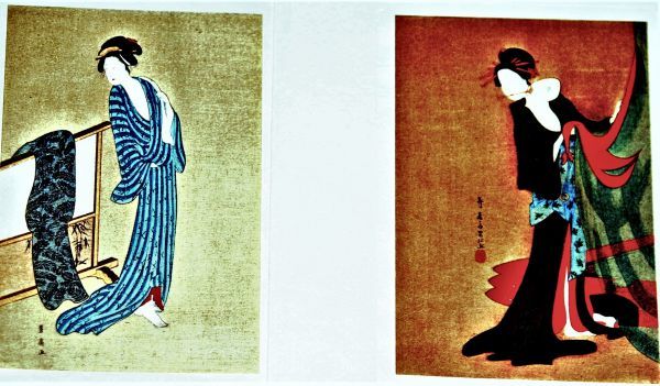 d2091)浮世絵秀　江川春祥堂　版画3枚　昭和4年　昭和レトロ 　ビンテージ_画像4