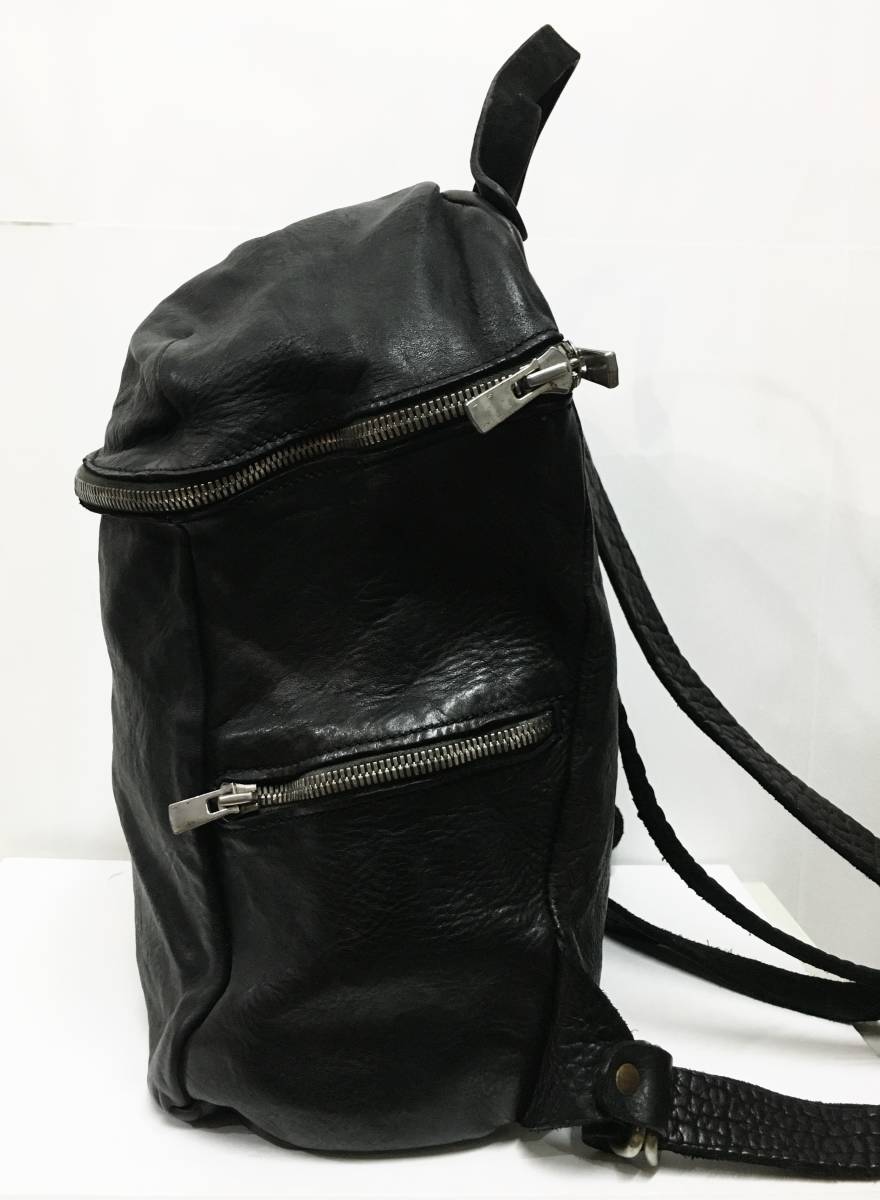 GUIDI グイディ レザーバックパック 黒 リュックサック 鞄