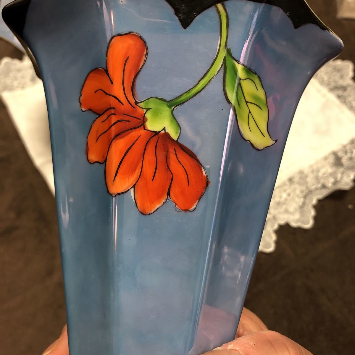レア　オールドノリタケ　ラスター　大花瓶　とても貴重なワンペア(二個）サクラ印　アールデコ　最終処分特価_画像4