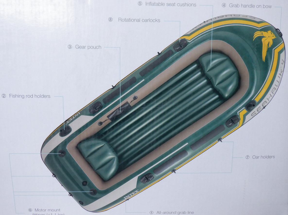 | новый товар немедленная уплата!|**INTEX высококлассный 4 посадочных мест резиновая лодка! все 2 шт! насос имеется **