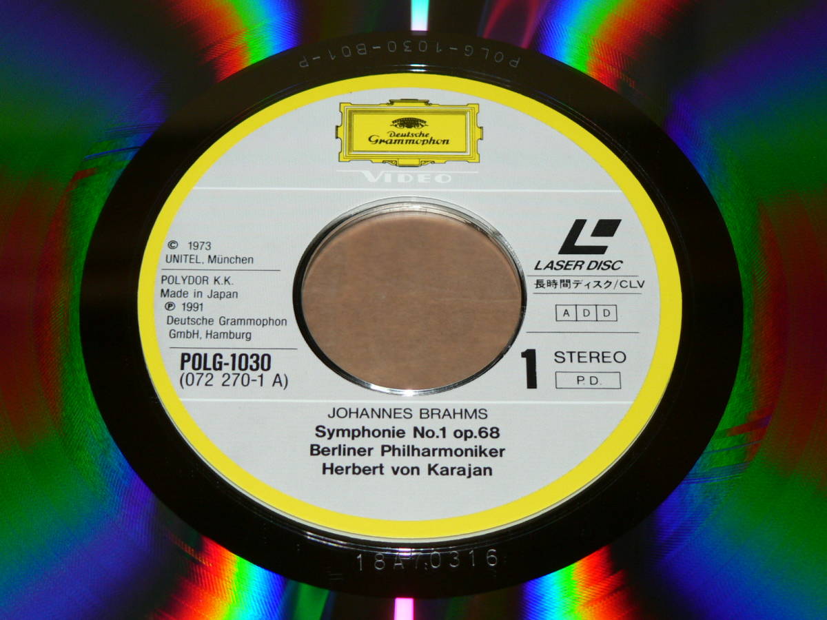 LD|kalayan finger . Berlin * Phil [bla-ms: symphony no. 1 number & no. 2 number ] *91 year record | obi * explanation document, beautiful record 