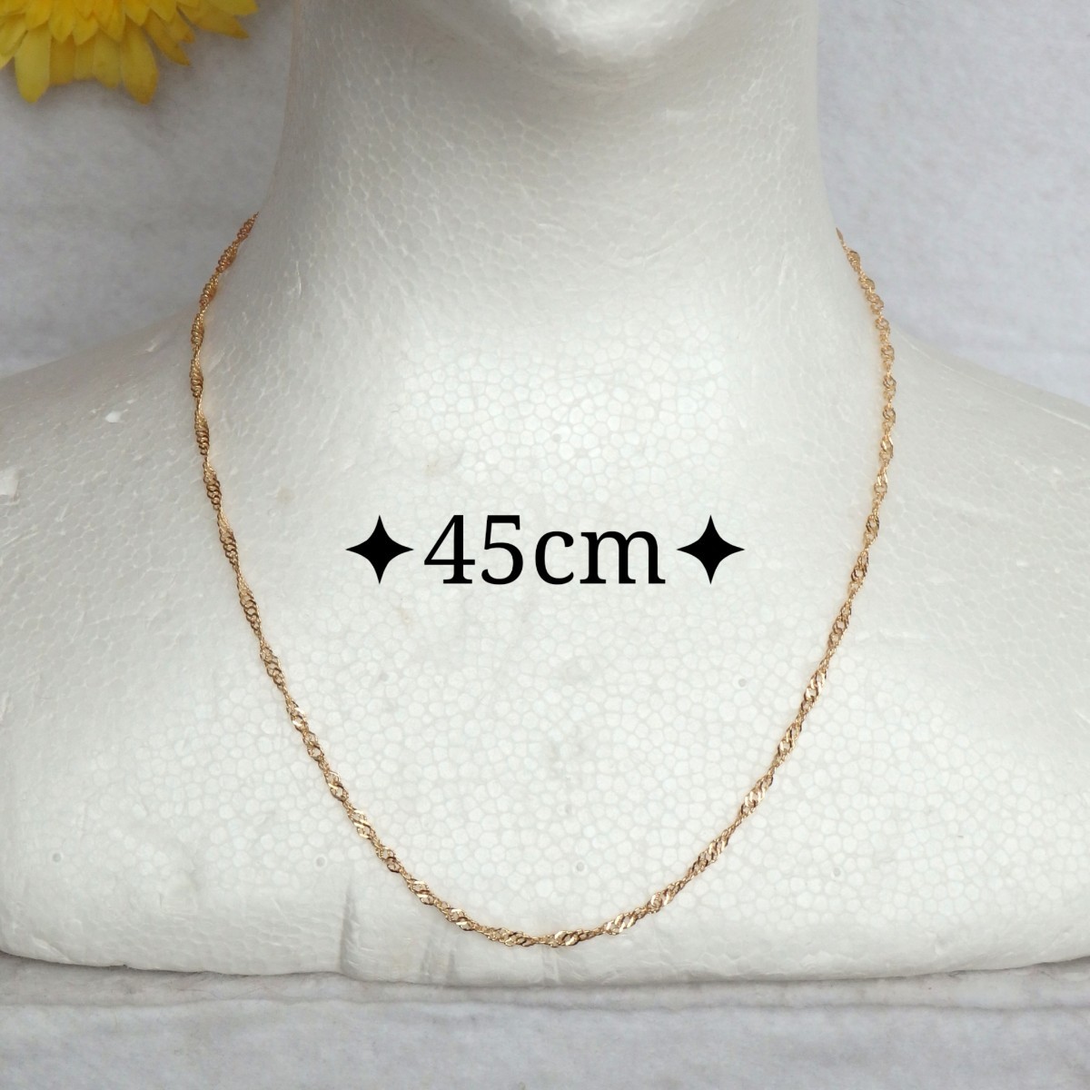 k18ネックレス スクリューチェーンネックレス 太めチェーン 2.4㎜幅 18金 18k