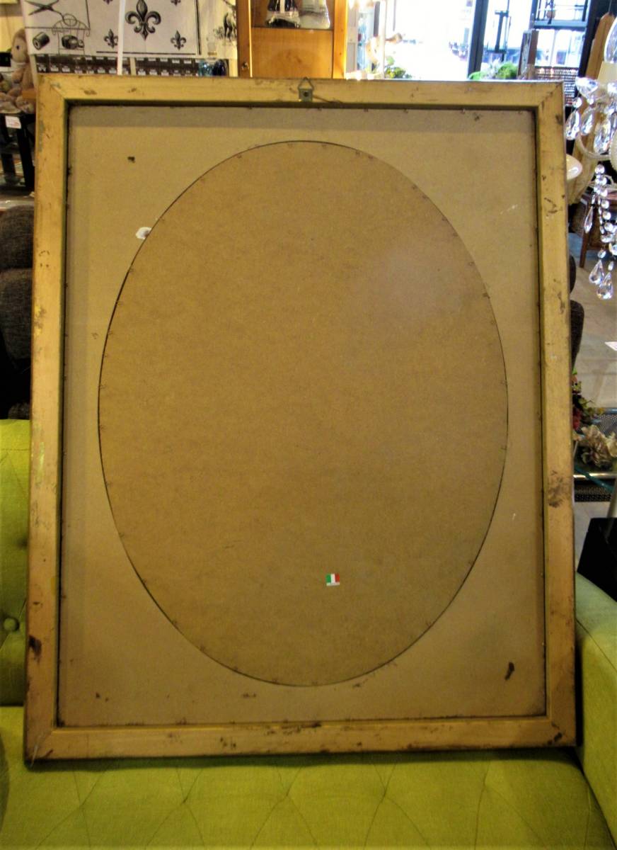 [ Aichi store ]# Italy made # wall mirror approximately 80×100. Gold × white ornament mirror * taking over welcome *