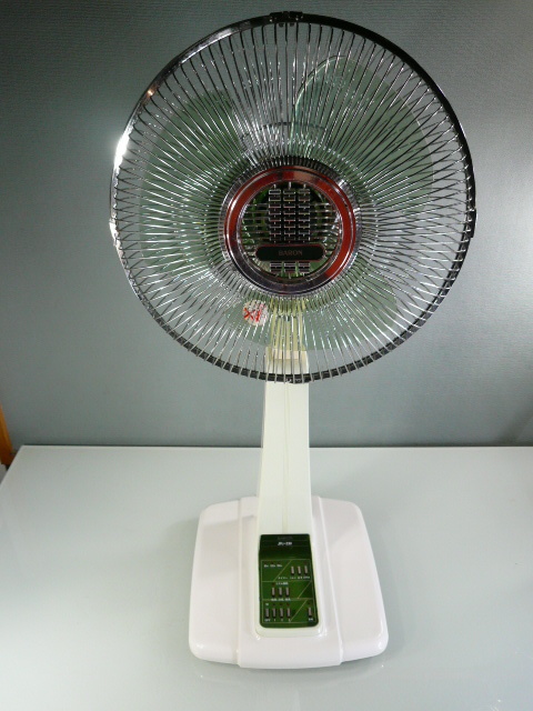  used 1983 year made BARON. seat ..JFL-230 feather width 30cm 3 sheets wings root electric fan Showa Retro consumer electronics 