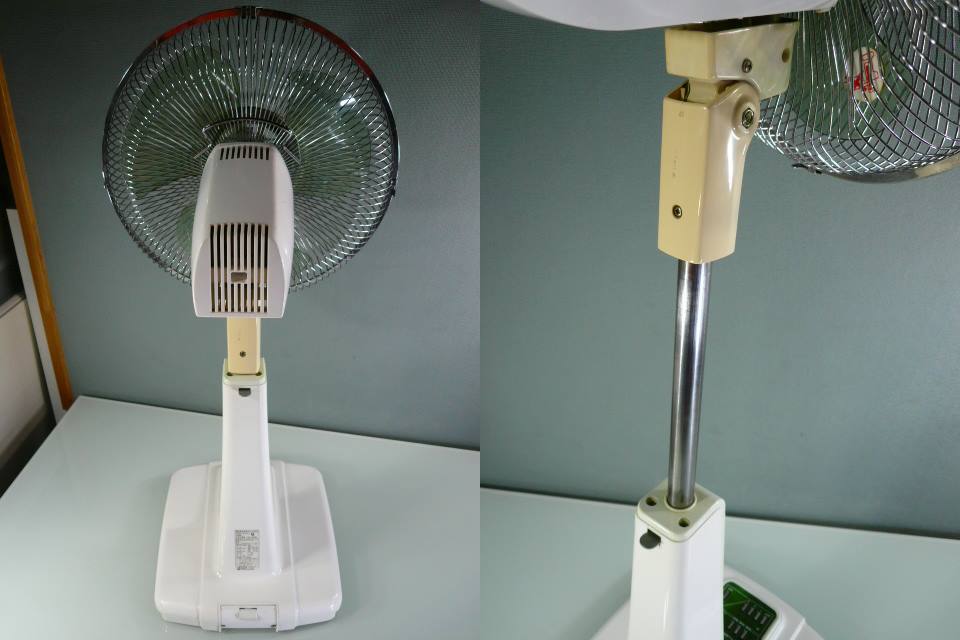  used 1983 year made BARON. seat ..JFL-230 feather width 30cm 3 sheets wings root electric fan Showa Retro consumer electronics 