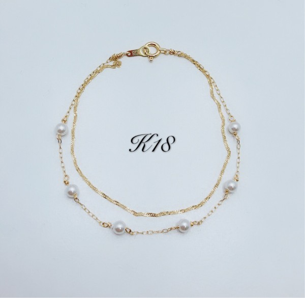 55%以上節約 k18 18金 イエローゴールド 20cm ブレスレット レディース 2連淡水パール アンクレット プレゼント ギフト イエローゴールド 55%以上節約 k18 18金 イエローゴールド 20cm ブレスレット レディース 2連淡水パール アンクレット プレゼント ギフト イエローゴールド