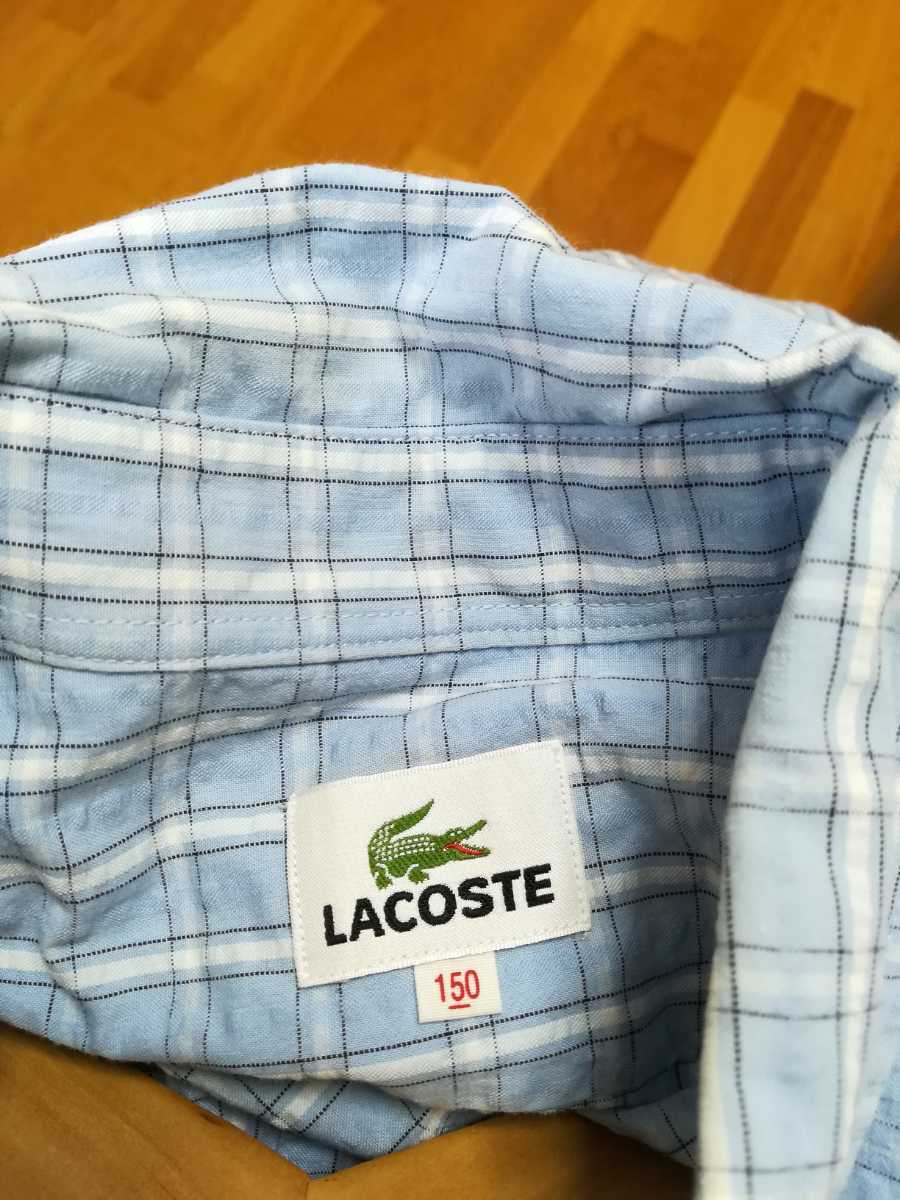 LACOSTE ラコステ 水色の半袖シャツ150サイズ_画像6