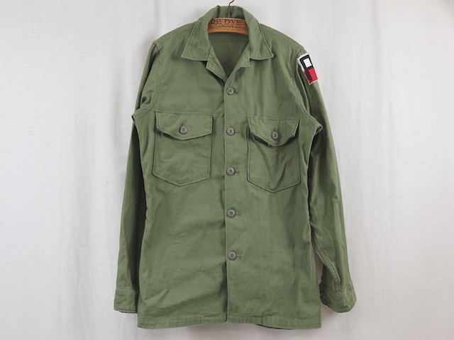 米軍実物■ODシャツ ユーティリティシャツ オリーブ/１３H ６７年製 ミリタリー