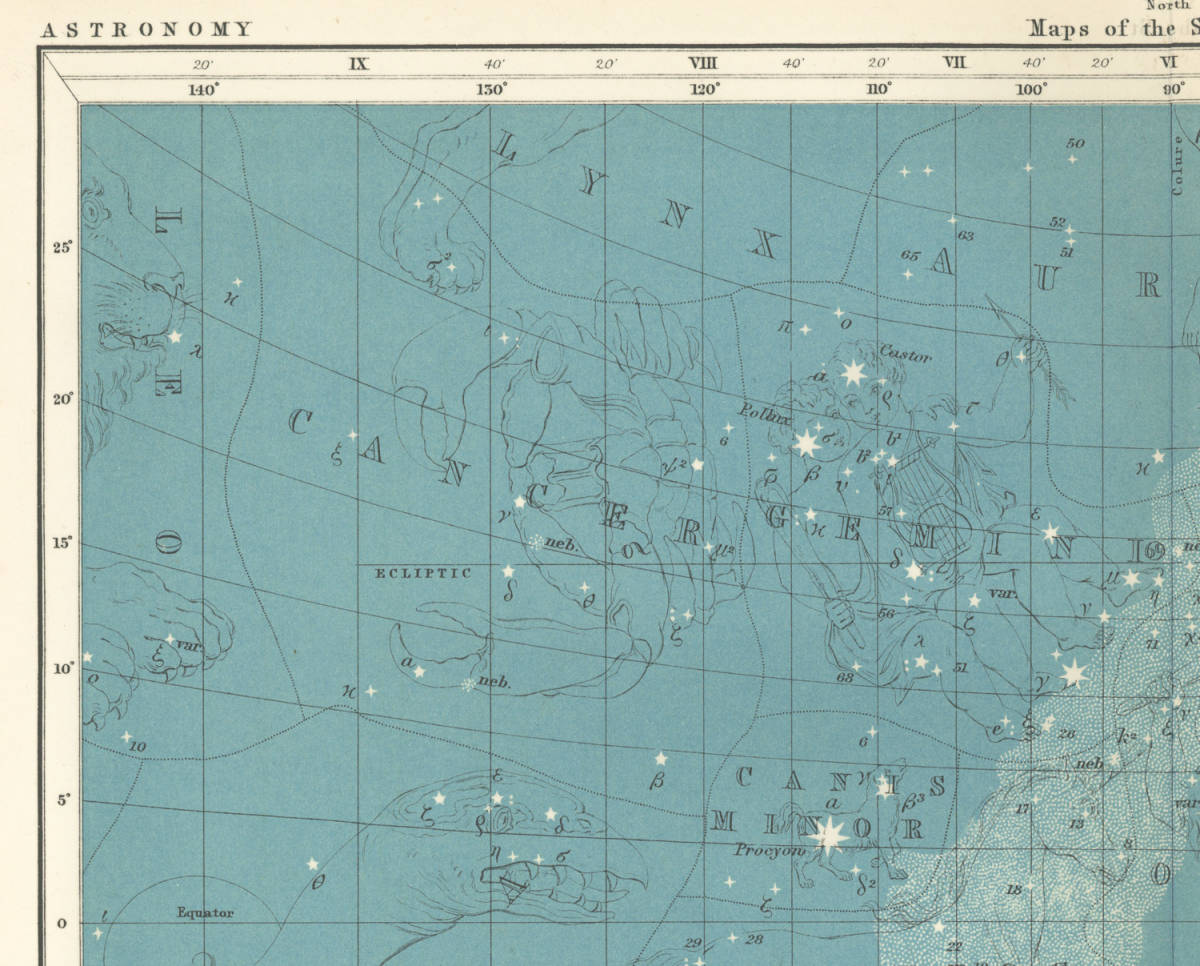 ☆アンティーク天文図版 「THE TWENTIETH CENTURY ATLAS OF POPULAR ASTRONOMY 」リトグラフ・天文古書（イギリス1908年）_画像3