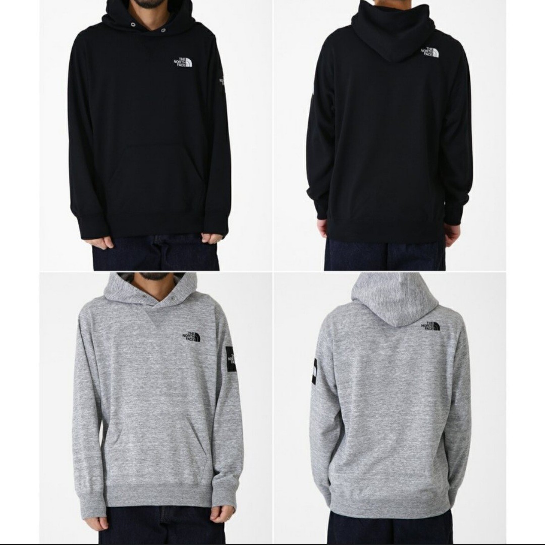 2021春夏 ノースフェイス   Square Logo Hoodie スクエアロゴフーディー NT12141　ブラック