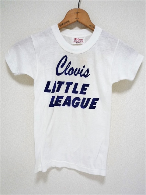 50~60’s ビンテージ Wilson ウィルソン製 LITTLE LEAGUE リトルリーグ 野球 Tシャツ 半袖 白 100%コットン USA製 キッズ デッドストック_画像1