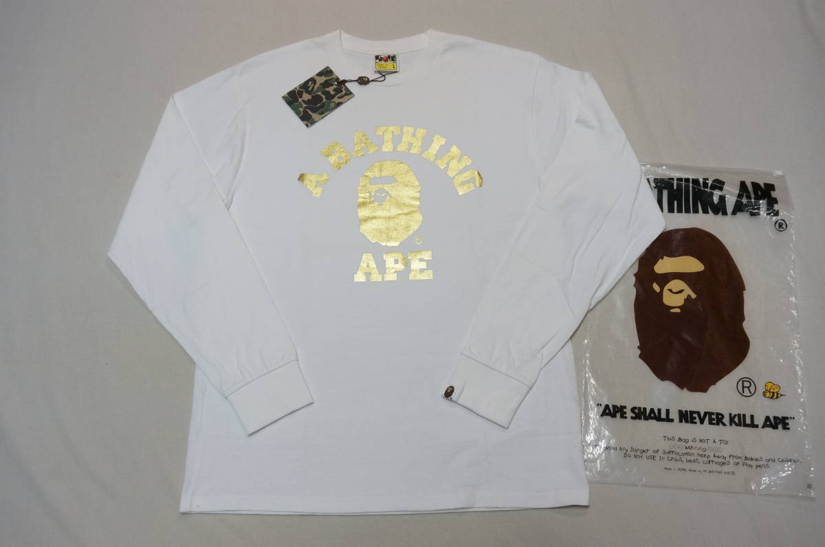 【SALE/55%OFF】 大猿 Tシャツ 白金/ロングスリーブ L ロンT プリント カレッジ エイプ ベイシング ア 国内正規品 APE★新品/未使用 BATHING A 猿 camo 1st 長袖Tシャツ 【SALE/55%OFF】 大猿 Tシャツ 白金/ロングスリーブ L ロンT プリント カレッジ エイプ ベイシング ア 国内正規品 APE★新品/未使用 BATHING A 猿 camo 1st 長袖Tシャツ