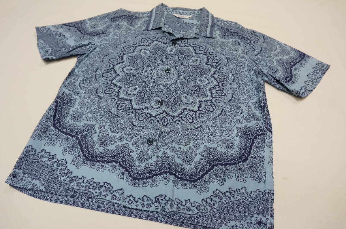 TENDERLOIN PAISLEY SHT S/S★テンダーロイン ペイズリー 半袖 シャツ サイズS ブルー ブルー系 国内正規品 美品_画像2